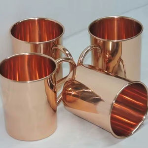 Mug à boire en cuivre tendance avec dessus en métal, meilleur design, mugs en cuivre antique, mug en cuivre pur - Product Image 1