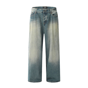 BEST ROCK INTERNATIONAL 2024 Venta Directa de Fábrica Jeans Rectos Apilados Personalizados en China, Denim Transpirable y Ligero para Hombre, Verano - Product Image 5