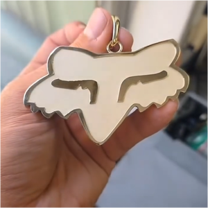 Colgante de esmalte de alta calidad con forma de cara de animal, chapado en oro, de cobre, para la fabricación de joyería cultural DIY - Product Image 3