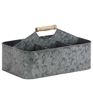 Vente chaude Métal Galvanisé Panier De Rangement Plateau avec Poignées pour Servir & Affichage Décoration De Table Maison Hôtel Restaurants - Product Image 1