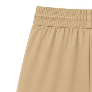 Shorts de sport beiges pour femmes, taille élastique avec cordon de serrage, pour la course, la gym, l'entraînement, décontractés, séchage rapide, vêtements de sport, fournisseur OEM personnalisé - Product Image 4
