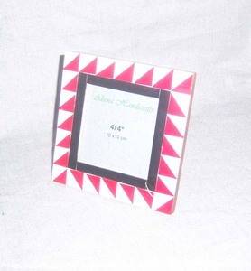 Cadre photo en os et en corne, fait main, pour table ou mur, en vente - Product Image 1