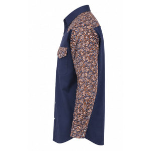 Chemise de travail à manches longues de style western pour homme |   Vêtements de travail industriels résistants aux taches pour mécaniciens et soudeurs |   Logo personnalisé - Product Image 4