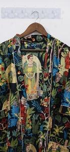 Indian Handmade 100% Cotton Kimono Dress Floral Print Bikini Wrap Casual Sleepwear for Women for Autumn Spring <b>Beach</b> Vacation - Product Image 4