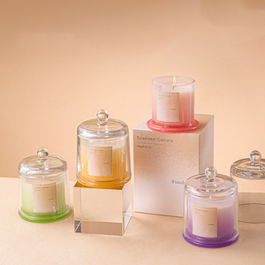 Venta al por mayor de lujo de etiqueta <span class=keywords><strong>privada</strong></span> personalizada fragancia lavanda cera de soja vela perfumada con tapa para regalos de decoración del hogar - Product Image 2
