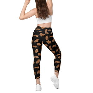 Fitness wear Trendy <b>Yoga</b> <b>Leggings</b> With Custom Pattern Cartoon Print Spandex Polyester Four-Way Stretch Women's Pants - Product Image 5