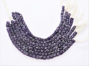 Natural Lepidolite Faceted Cube Shape Beads 7 To 8 MM Purple Gemstone Square Box Beads Strand 8 Inch Jewelry Making Loose <b>Stone</b> - Product Image 5