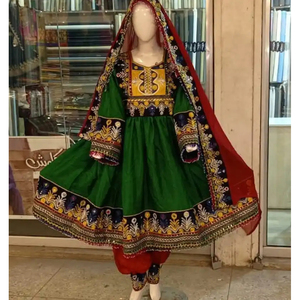 Premium Handmade Embroidered Luxury Vintage Afgani Kuchi <b>Dress</b> Festive Wear Traditional Ethnic Long Sleeve Afgani Kuchi <b>Dress</b> - Product Image 1