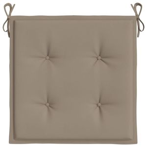 Ensemble de 4 coussins de chaise d'extérieur en tissu Oxford taupe 100% polyester - Product Image 5