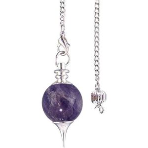 Vente en gros de pendule en améthyste naturelle Point à facettes Outil de radiesthésie en cristal pour la guérison Reiki et Chakra - Product Image 1