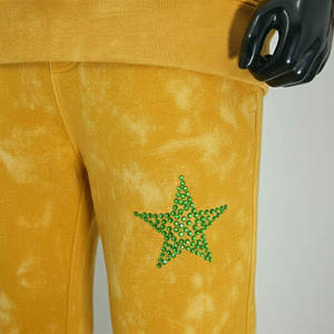 ชุดเซ็ตแทรคสูทผ้าฝ้ายเฟรนช์เทอร์รี่ 100% แบบซิปฮู้ดดี้ทรงหลวม กางเกงขายาวทรงตรง แต่งคริสตัลลายกราฟฟิกสไตล์วินเทจ - Product Image 2