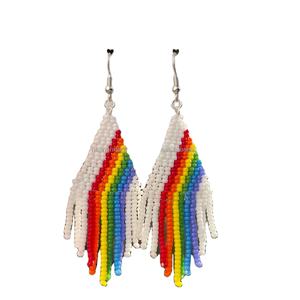 Pendientes de Lágrima con Cuentas Hechos a Mano, Diseño de Ojo con Borla de Cuentas y Resina, Joyería de HANNAN HANDICRAFT - Product Image 1