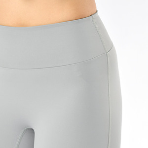 High Waist Seamless <b>Flared</b> Leg Yoga Pants Solid Color Full Length Spandex Polyester Women's <b>Leggings</b> - Product Image 5