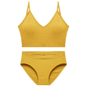 2026 Summer Hot Selling Girls and Young Women's Sport Yoga Bra <b>Set</b> with Embroidery and Lace Underwire Breathable Comfort - Product Image 1