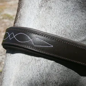 Brida y cabezada para caballo estilo inglés de alta calidad, hechas de cuero genuino, ideales para equitación al aire libre. Mejor precio. - Product Image 6