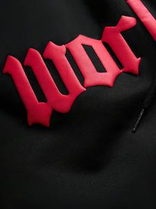 Pantalones Cortos Casuales de Verano para Hombre con Estampado Gráfico de Llama y Letras, Cintura Elástica, Shorts de Playa Negros de Poliéster con Logotipo Frontal - Product Image 5