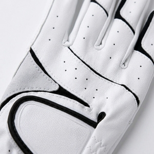 Gant de golf en cuir véritable blanc, main droite, antidérapant, à enfiler, unisexe, pour le sport - Product Image 6