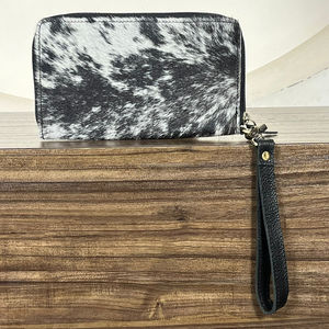 Cartera de mano de cuero genuino de vaca estilo occidental con grabado de cerezas, con cremallera y correa para la muñeca, organizador para mujer - Product Image 5