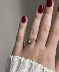 Moissanite en forme de poire en argent S925 de haute qualité, surface brossée, tendance, personnalisée, plaquée rhodium certifiée pour mariage - Product Image 2