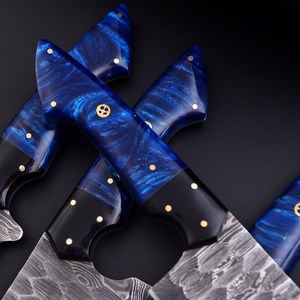 67 Layers Damascus Steel Chef <b>Knife</b> <b>Set</b> 5-Piece Kitchen <b>Knife</b> Collection Supper <b>sharp</b> with Genuine Leather Roll for carry - Product Image 4