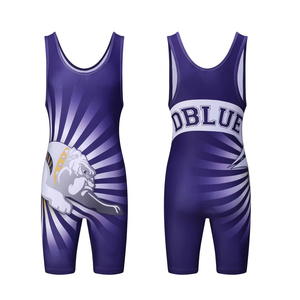 Custom Made Men's Wrestling <b>Singlets</b> Sublimated Printing Spandex/Polyester Quick Dry & Breathable Lightweight for <b>Weightlifting</b> - Product Image 4