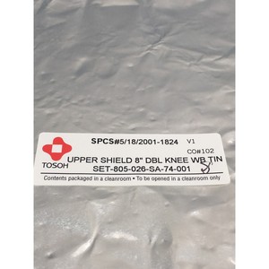 TOSOH SET-805-003-SA-74-006 ESCUDO INFERIOR DE 8 PULGADAS BAJO - Equipo y piezas de semiconductores de confianza globales de la marca Trusted Global Legacy - Product Image 5