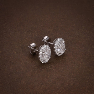 Boucles d'oreilles ovales en diamant de laboratoire, 1,81 carat total, couleur E-F, qualité VVS2, boucles d'oreilles classiques en diamant pour femmes, différentes tailles - Product Image 2
