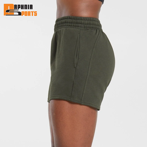 Pantalones Cortos Deportivos de Felpa 100% Algodón para Mujer, Invierno 2026, Cintura Elástica Alta, 300g, Casuales, para Gimnasio, Entrenamiento, Running - Product Image 5