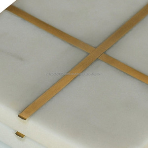 ชุดจานรองแก้วหินอ่อนทรงสี่เหลี่ยมทันสมัยรักษ์โลกสำหรับโต๊ะกาแฟ - Product Image 3