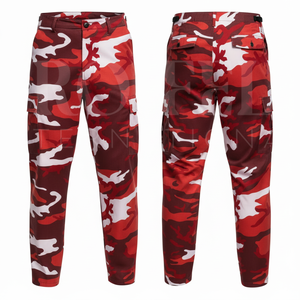 Relaxed Fitted Customized <b>Camouflage</b> Pattern <b>Cargo</b> Pants for Men Multi Pocket Casual Outdoor Work Trousers Durable Cotton Pants - Product Image 2