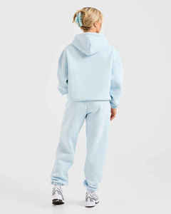 Sweat à capuche classique bleu pastel pour homme, coupe régulière, anti-plis, respirant, écologique, 100 % coton, collection automne, ODM, le plus vendu - Product Image 6