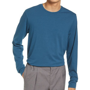 Camiseta de algodón de manga larga oversize de alta calidad y estilo urbano con estampado floral frontal y mangas en contraste, 240g, para hombre, estilo crop. - Product Image 1