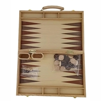 Ensemble de Backgammon en Bois Premium, Jeu de Société Magnétique en Bois, Table de Backgammon Professionnelle, Cadeaux d'Entreprise de Luxe