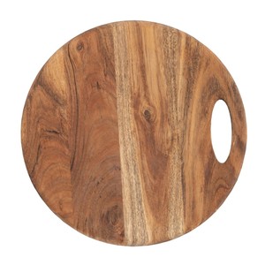 High End Quality Round Wooden Chopping <b>Block</b> With Handle Solid Wood Kitchen Board - Product Image 6