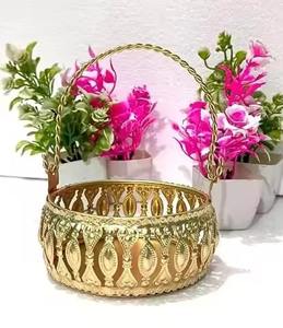 Cesta de metal estilo cesta de regalo, cesta para guardar frutas y pan, cesta de regalo para mesa de cocina - Product Image 2