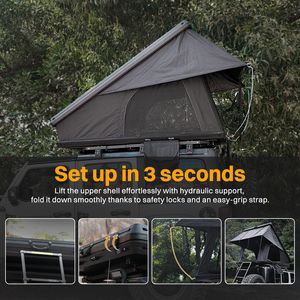 Carpa de Techo Rígida para 2-3 Personas, para Camioneta, Jeep, SUV, Camión, Camping, con Escalera para Techo de Auto - Product Image 1