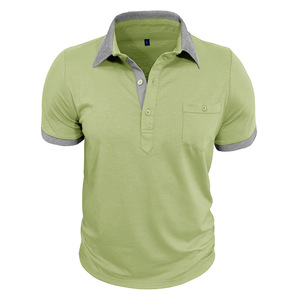 Camisa Polo Casual para Hombre, Corte Holgado, Puños Acanalados, Botones, Manga Corta, Transpirable, a la Moda, Personalizable OEM - Product Image 3