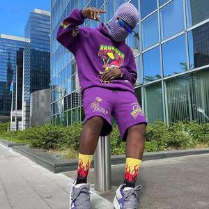 Conjunto de 2 piezas personalizado para hombre, Camiseta con cuello de patrón sólido y pantalones cortos de algodón, traje de verano con estampado gráfico, novedad de 2025 - Product Image 3