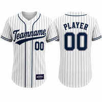 Jersey Baseball Retro Kustom Kancing Pendek Sublimasi Seragam Tim OEM ODM Produsen Berkinerja Tinggi 100% Poliester Anti-Bakteri
