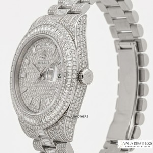 Reloj Rolax Diamond de 42 mm, Caja Redonda de Aleación de Acero Inoxidable, Pantalla Analógica, Reloj de Cuarzo de Lujo para Mujer con Cierre de Hebilla - Product Image 4