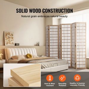 Divisorio Pieghevole in Legno Stile Giapponese a 6 Pannelli, Paravento Portatile per Interni con Decorazioni Artistiche, Leggero e Facile da Spostare - Product Image 4