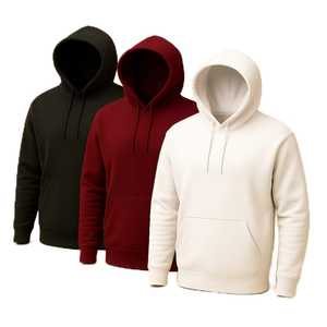 Sweat à capuche doublé en laine peignée 450g de qualité supérieure pour homme, coupe classique, personnalisé, style streetwear, saison automne, 100% coton - Product Image 6