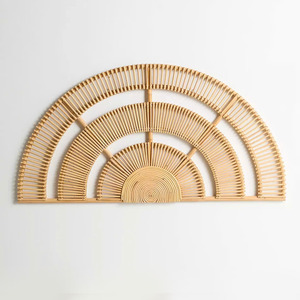 Manufacturer supply rattan bedhead crafted by hand cheap price natural cane bed head for sale - Product Image 1