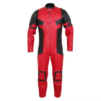 Combinaison de moto et de course automobile en cuir véritable rouge personnalisée pour homme, séchage rapide, haute qualité, vente en gros
