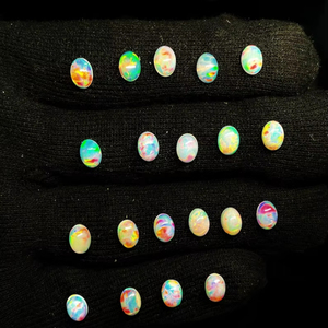 Natural Ethiopian <b>Fire</b> Opal Cabochon Oval Gemstone Wholesale Loose Opal Jewelry Making <b>Stone</b> - Product Image 1