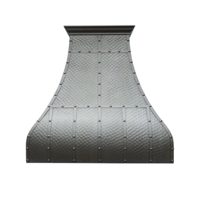 Campana extractora de cocina de acero inoxidable hecha a mano con acabado antiguo, campana extractora de pared para el hogar. - Product Image 6