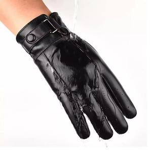 Gants en cuir pour hommes avec écran tactile et doublure en cachemire - Respirants, écologiques, multi-usages pour les sports d'hiver et le quotidien - Product Image 5