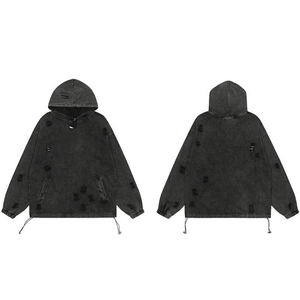 Sudadera con Capucha para Hombre, 100% Algodón, 400 GSM, Estilo Vintage, Lavado Ácido, Efecto Desgastado - Product Image 5