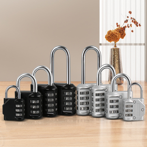 Combination Padlock <b>Metal</b> Body Steel Shackle Anti-Theft Lock For <b>Locker</b> Storage Cabinet Dormitory Gym Use - Product Image 2