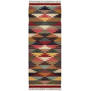 Tapis faits main multicolores durables, tapis kilim en jute et laine sur mesure pour salon et chambre à coucher - Product Image 2